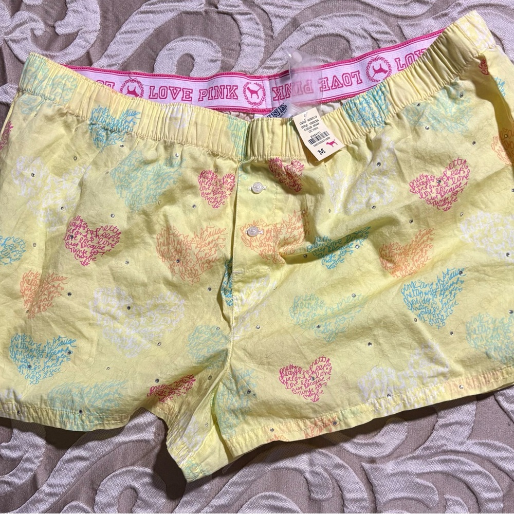 Victoria's Secret Pink Heart Print Shorts